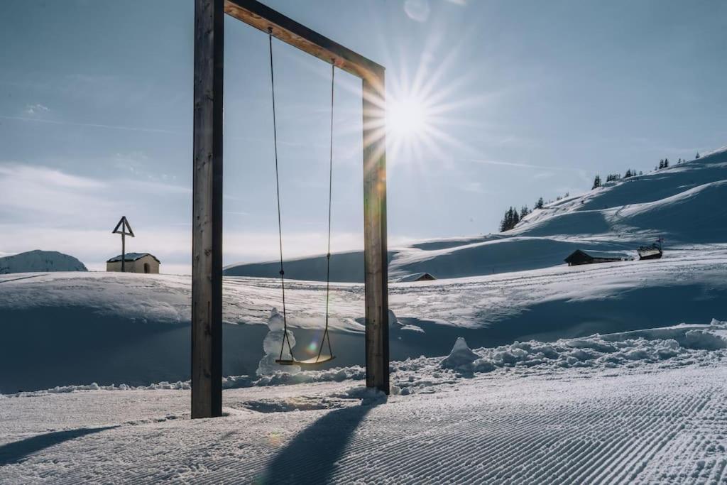 Sonniges Bergblick-Appartement 다뮐스 외부 사진
